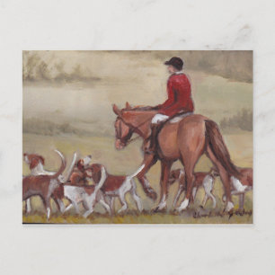 Fox Hunt Art-vykort Vykort