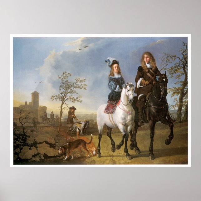 Fox Hunt England Vintage Art Print Poster (Framsidan)