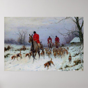 Fox Hunt Huntsmen and Hounds Return Home Poster