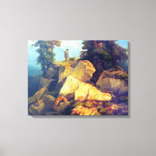 Fox Hunt Josef Navrátil efter 1850 Canvastryck