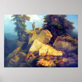 Fox Hunt Josef Navrátil efter 1850 Poster