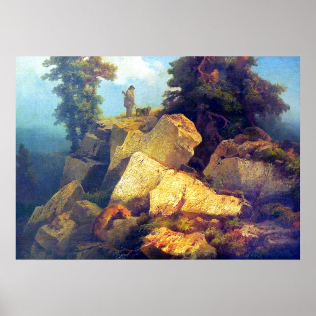 Fox Hunt Josef Navrátil efter 1850 Poster (Framsidan)