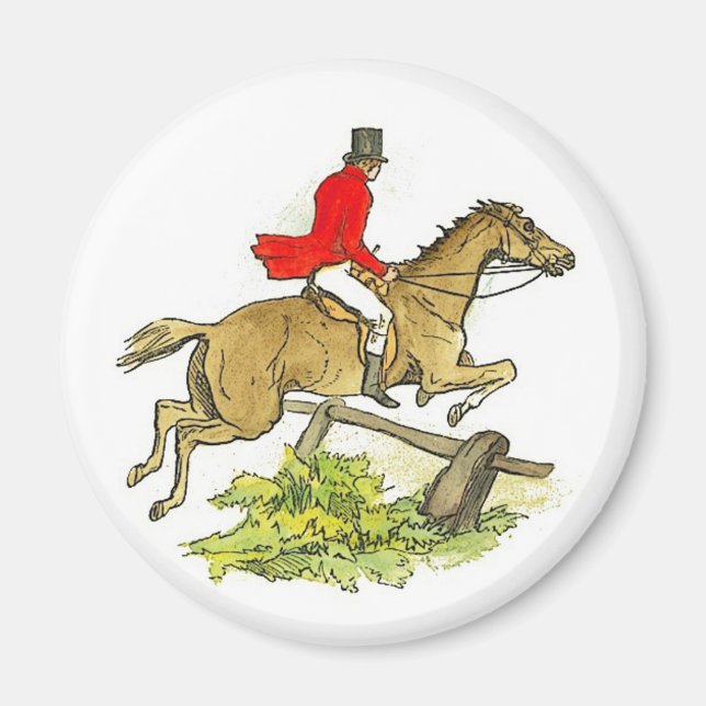 Fox Hunt Jumper Hunter  Magnet (Framsidan)