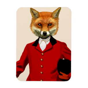 Fox Hunter 2 Porträtt 2 Magnet