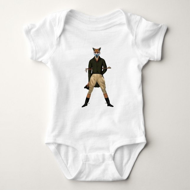 Fox Hunting Baby dusch Bodydress T Shirt (Framsida)