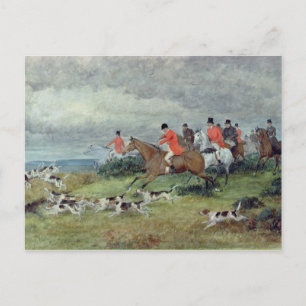Fox Hunting in Surrey, 1800-talet Vykort