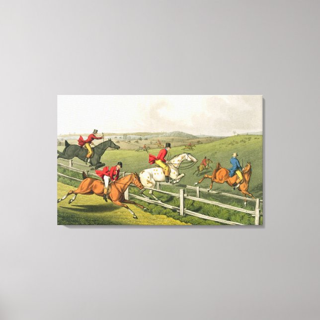 Fox Hunting, vattnat av I. Clark, pub. av Thoma Canvastryck (Framsida)