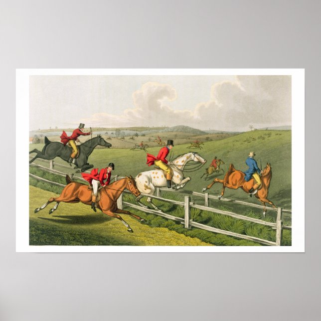 Fox Hunting, vattnat av I. Clark, pub. av Thoma Poster (Framsidan)