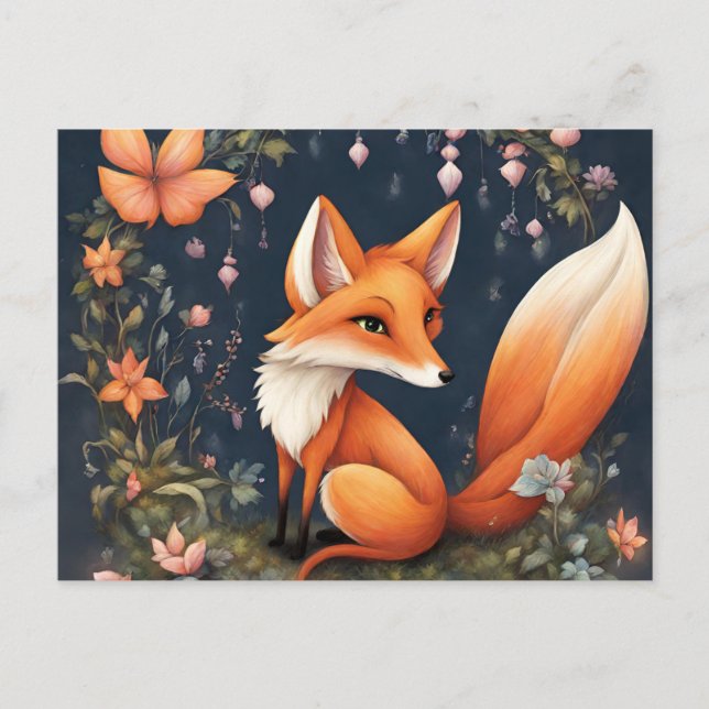 Fox i Bloom Vykort (Framsida)