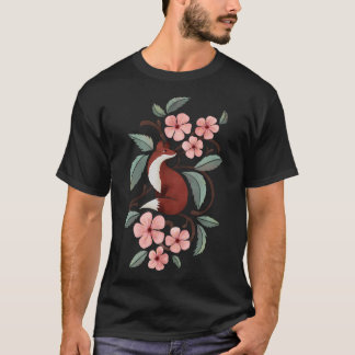 Fox i Cherry-Blommar T Shirt