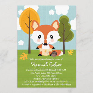 FOX I DIAPERS BABY SHOWER INBJUDNINGAR