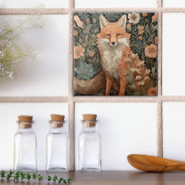 Fox i hösten Garden Kakelplatta