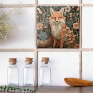 Fox i hösten Garden Kakelplatta
