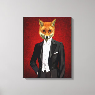 Fox i kväll i Kostym, Porträtt Canvastryck