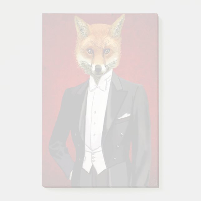 Fox i kvällar Kostym, Porträtt Post-it Block (Framsida)