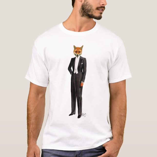 Fox i kvällarna Kostym Fullt T Shirt (Framsida)