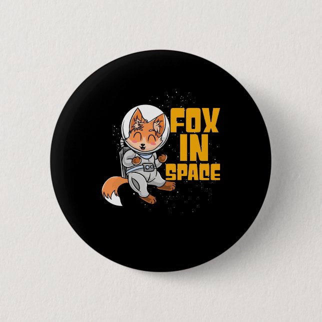 Fox i rymden knapp (Framsida)