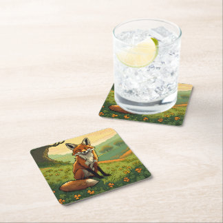 Fox i Shamrocks Underlägg Papper Kvadrat