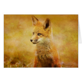 Fox i skogen hälsningskort