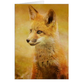 Fox i skogen hälsningskort