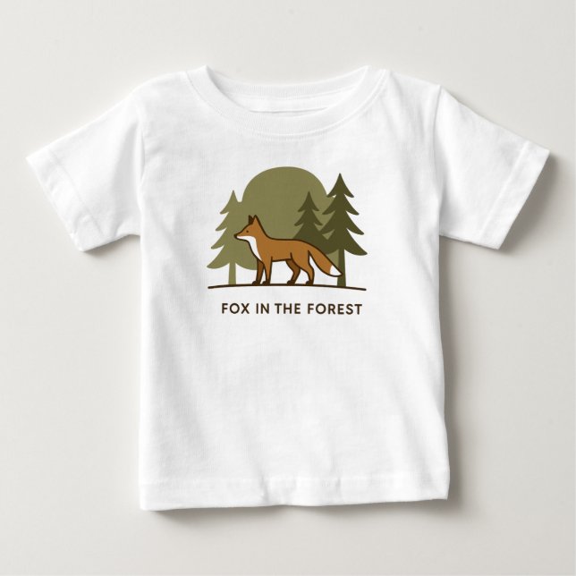 Fox i skogen t shirt (Framsida)