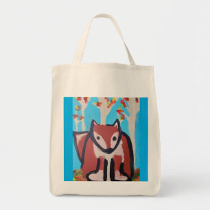 Fox i Skogen Tote Bag Tygkasse