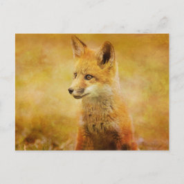 Fox i skogen vykort