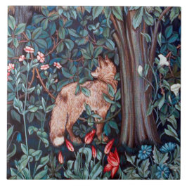 Fox i skogen, William Morris Kakelplatta