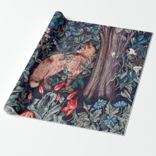 Fox i skogen, William Morris Presentpapper