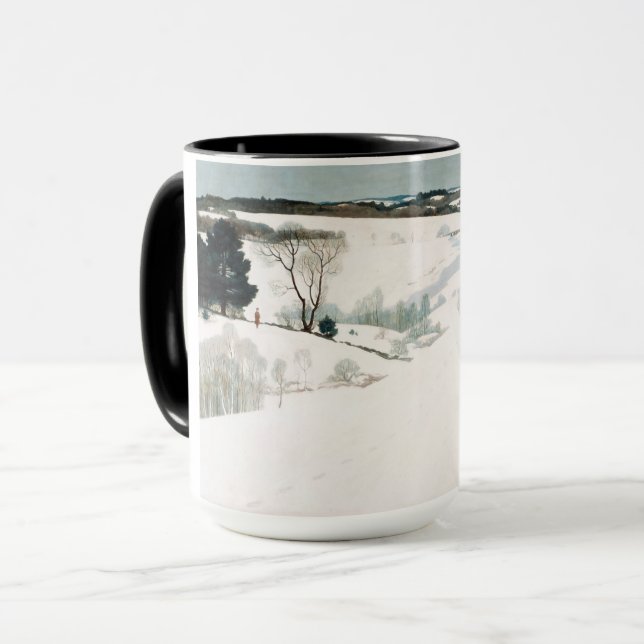 Fox i Snö, 1935 av Newell Convers Wyeth Mugg (Framsida vänster)