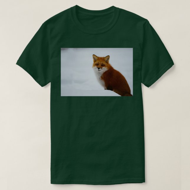 Fox i snö 2 t shirt (Design framsida)