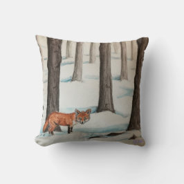 "Fox i Snö"-kudden Kudde
