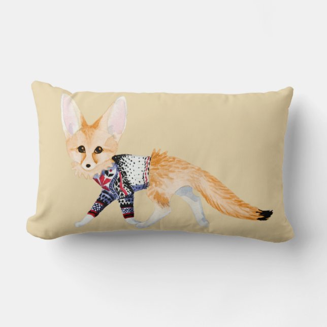 Fox i Sweater Dekorativ kudde (Framsida)