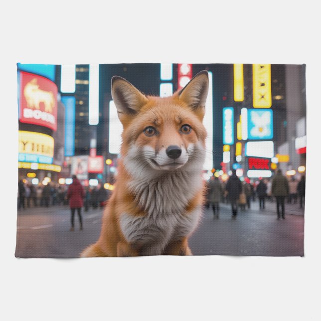 Fox i Times Square Kökshandduk (Horisontell)