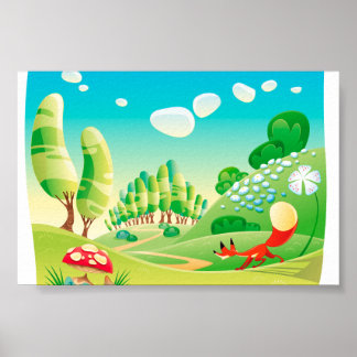 Fox i träet. poster