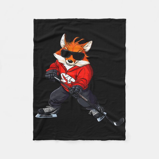 Fox Ice Hockey Player  Fleecefilt (Framsidan)