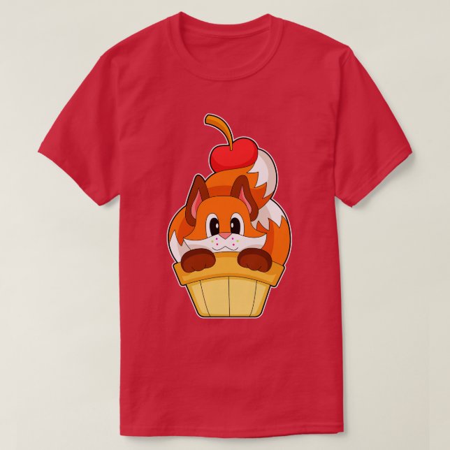 Fox Ice kräm cone Cherry T Shirt (Design framsida)