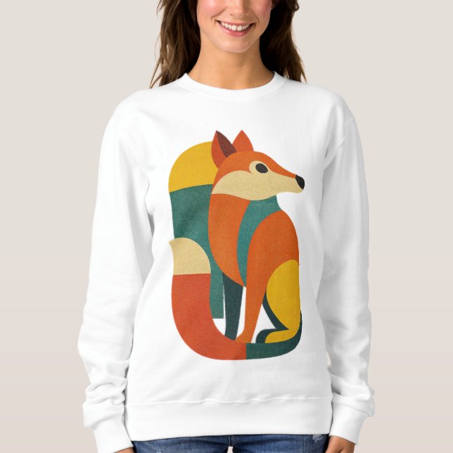 FOX ILLUSTRATION GEOMETRY DESIGN T-Shirt (Framsida)
