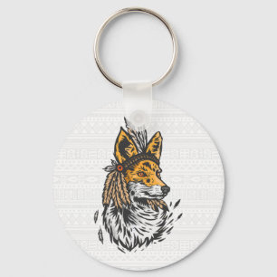 Fox Illustration Nyckelring