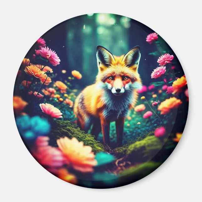"Fox in Bloom" Magnet (Framsidan)