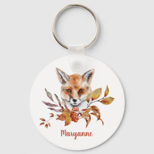 Fox in Fall / Höst löv Nyckelring