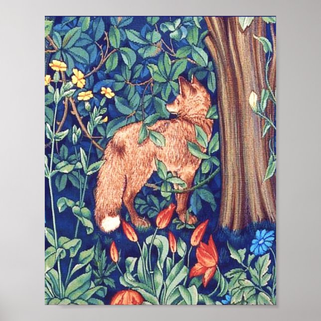 Fox in the Forest William Morris Poster (Framsidan)