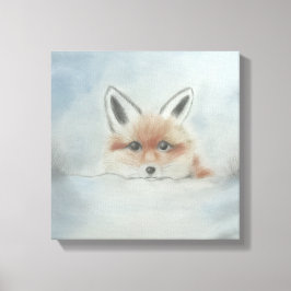 Fox in winter canvas art
