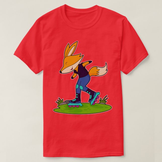 Fox Inline-skridskor för rullskridskor T Shirt (Design framsida)