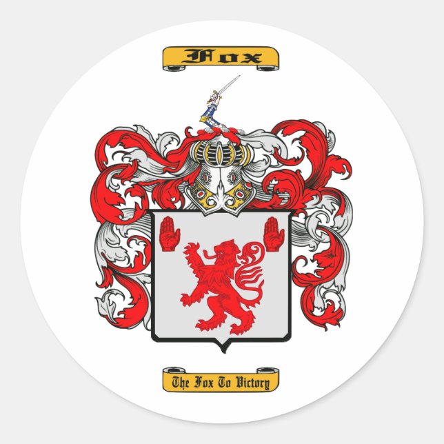 Fox (irländska) runt klistermärke (Framsida)