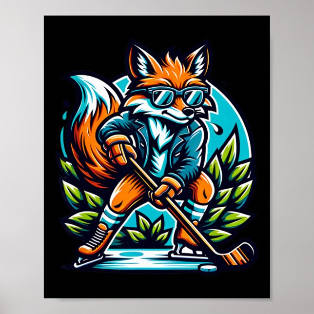 Fox ishockey coola solglasögon  poster (Framsidan)
