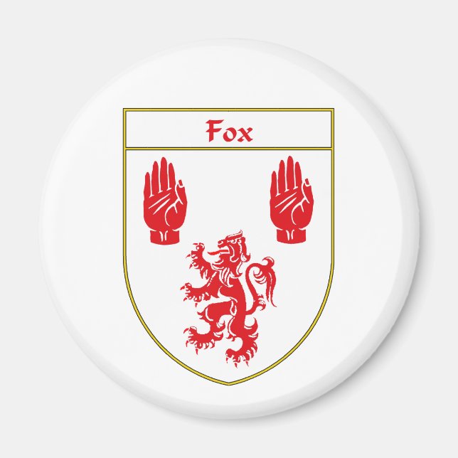 Fox Jackar Arm/Familjestöd Magnet (Framsidan)