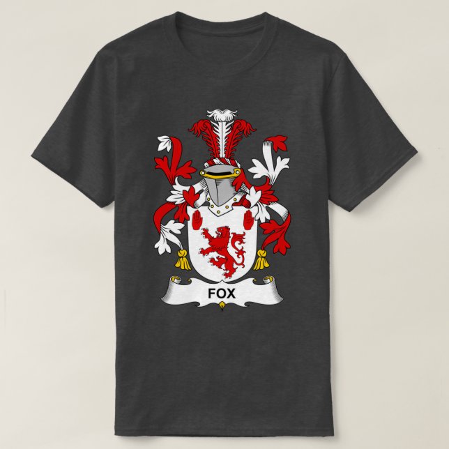 Fox Jackar Arm Family Crest T Shirt (Design framsida)