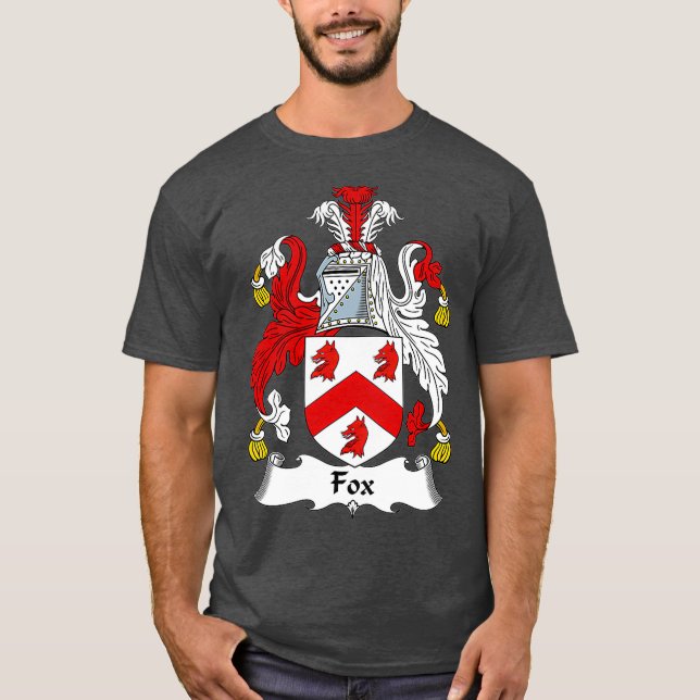 Fox Jackar Arm Family Crest T Shirt (Framsida)