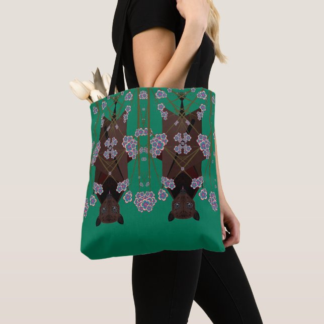 Fox Jade Shoulder Tote (2 storlekar) Tygkasse (Närbild)